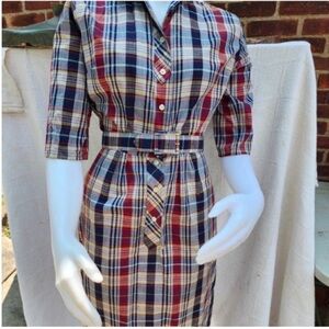 Vintage plaid dress size s